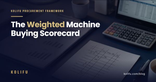 Aesthetic Machine Buying Checklist: Weighted Scorecard