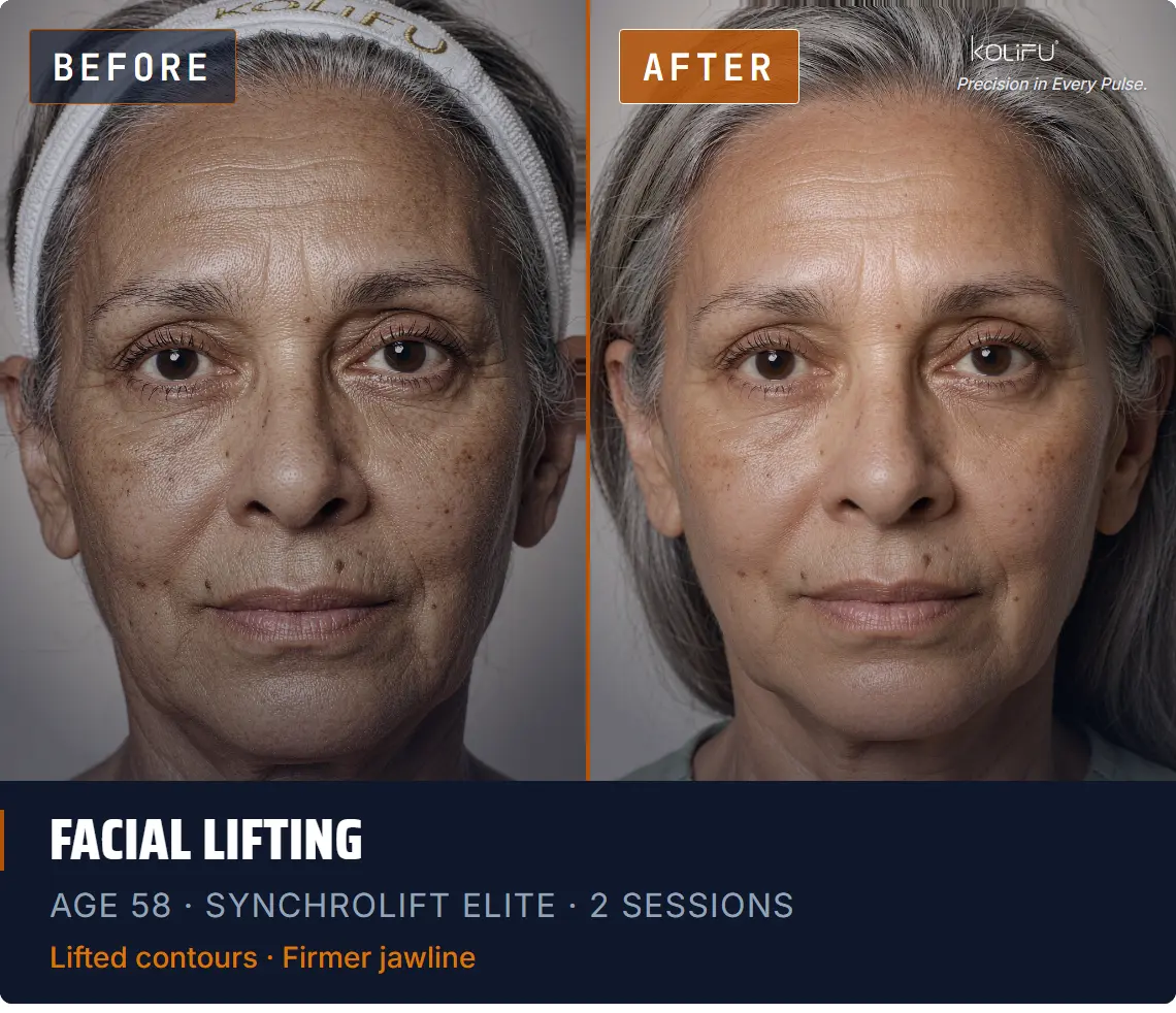 KOLIFU SYNCHROLIFT™ HIFU-RF ELITE antes y después